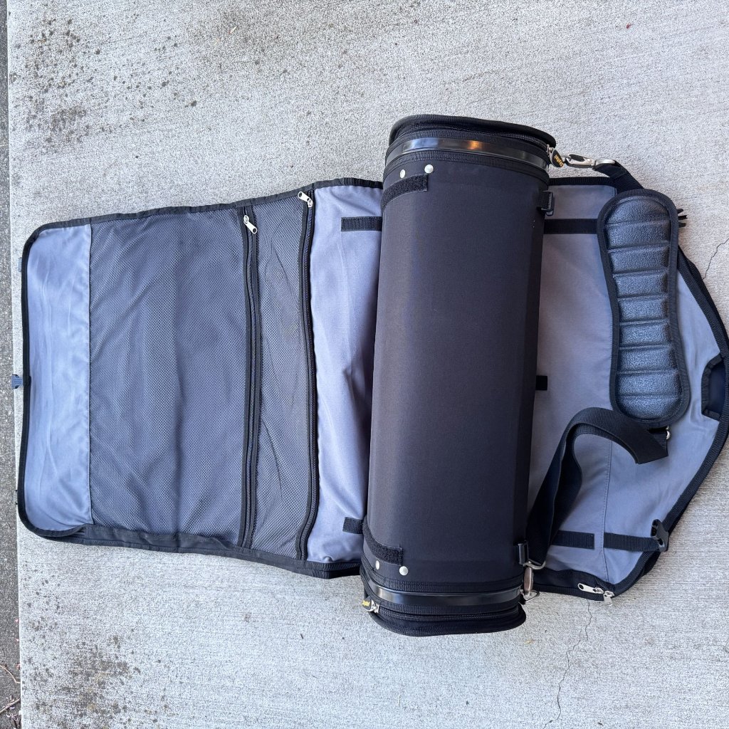 Skyroll Black Nylon Garment Bag Compact Suit Travel Roll-Up Carry-On Luggage 24”